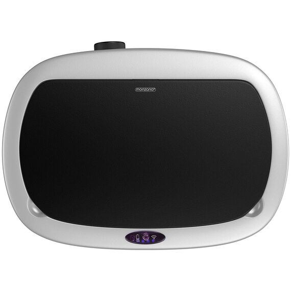 Monzana® Sensor Mülleimer Küche 58 L Automatik mit Bewegungssensor Soft-Close-Deckel Wasserdicht Smarter Abfalleimer Müllbehälter USB Kabel Silber