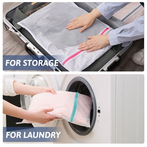 10 Stück Wäschesack, Wäschenetz für Waschmaschine, Wäschesack Schmutzwäsche Reise Kinder, Wäschebeute, Laundry Bag für Bh, Unterwäsche, Schuhe, Babykleidung, Kissen, Plüschtiere, Washing Bag