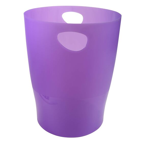 Exacompta 45399D ECOBIN 8er Pack Papierkörbe 15 Liter mit Griffen. Eleganter und robuster Papierkorb und Mülleimer im modernen Design farbig sortiert