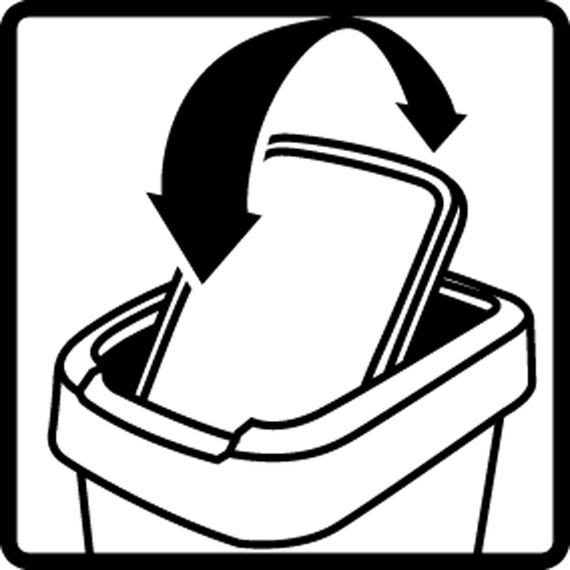 Rotho Twist Mülleimer 25l mit Deckel, Kunststoff, silber