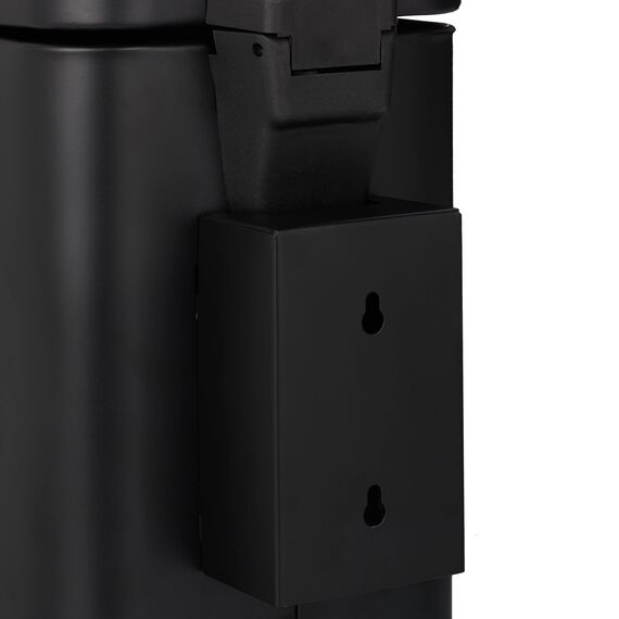 Relaxdays Kosmetikeimer Wandmontage, 3 l, Absenkautomatik, entnehmbarer Inneneimer, Bad Mülleimer, Edelstahl, schwarz