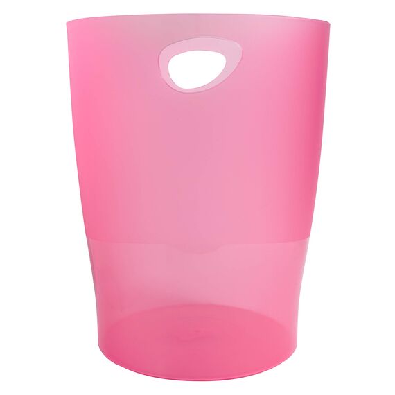 Exacompta 45354D 8er Pack ECOBIN Papierkorb 15 Liter mit Griffen. Eleganter und robuster Papierkorb und Mülleimer im modernen Design himbeer