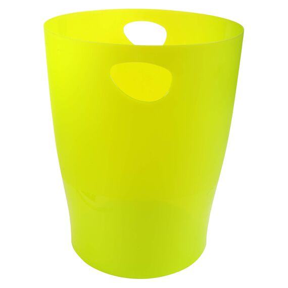 Exacompta 45381D ECOBIN 8er Pack Papierkörbe 15 Liter mit Griffen. Eleganter und robuster Papierkorb und Mülleimer im modernen Design anisgrün