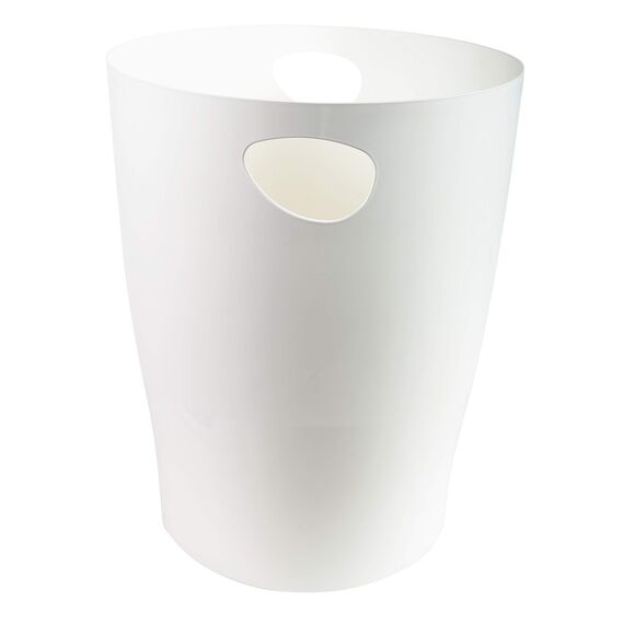 Exacompta 45398D ECOBIN 8er Pack Papierkörbe 15 Liter mit Griffen. Eleganter und robuster Papierkorb und Mülleimer im modernen Design farbig sortiert (glasklar, weiß, grau, schwarz)