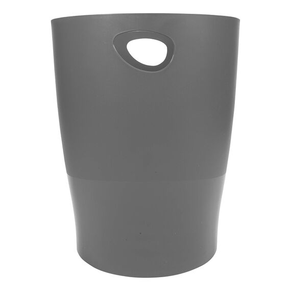 Exacompta 45307D ECOBIN 8er Pack Papierkörbe 15 Liter mit Griffen. Eleganter und robuster Papierkorb und Mülleimer im modernen Design mausgrau
