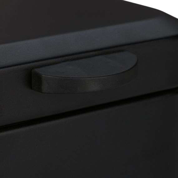 Relaxdays Kosmetikeimer Wandmontage, 3 l, Absenkautomatik, entnehmbarer Inneneimer, Bad Mülleimer, Edelstahl, schwarz