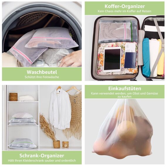 Boxlegend Wäschenetz für Waschmaschine 5er Set - Wäschesack Wäschebeutel mit Reißverschluss Wäschesäckchen Laundry Bag für BH, Reise, Schuhe, Koffer, Socken, Unterwäsche, Babykleidung