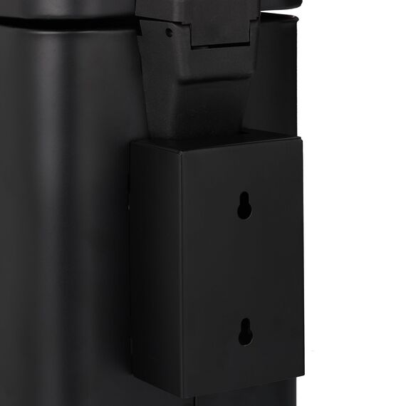 Relaxdays Kosmetikeimer Wandmontage, 3 l, Absenkautomatik, entnehmbarer Inneneimer, Bad Mülleimer, Edelstahl, schwarz