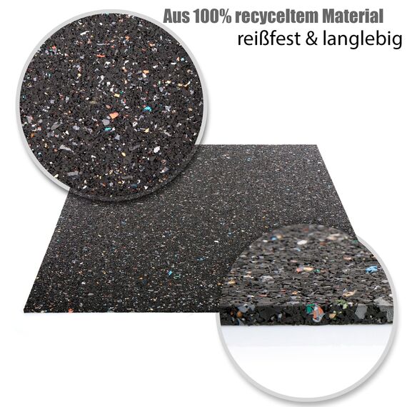 BigDean Antivibrationsmatte 60x60 cm – zuschneidbare Gummimatte – Dämmmatte 2cm Höhe für unterschiedliche Geräte & Räume geeignet