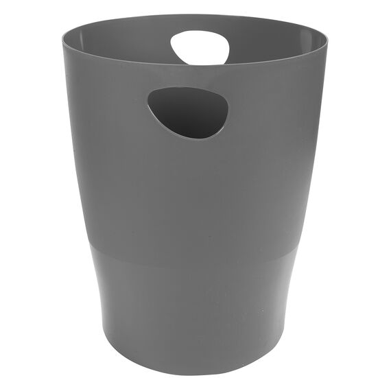 Exacompta 45307D ECOBIN 8er Pack Papierkörbe 15 Liter mit Griffen. Eleganter und robuster Papierkorb und Mülleimer im modernen Design mausgrau