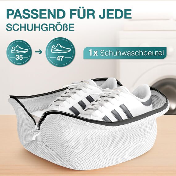 Schonendes Waschen für deine Schuhe (1 Stück) Schuhwaschbeutel Waschmaschine – Wäschesack Schuhe schützt vor Reibung & Schäden – Schuhbeutel Waschmaschine zum Schuhe waschen Beutel