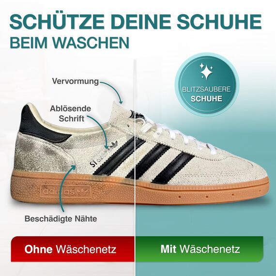 Bodenständig Schonendes Waschen für deine Schuhe (2 Stück) Schuhwaschbeutel Waschmaschine – Wäschesack Schuhe schützt vor Reibung & Schäden – Schuhbeutel Waschmaschine zum Schuhe waschen Beutel