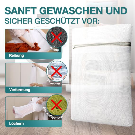 Schonendes Waschen und maximaler Schutz - Wäschenetz für Waschmaschine - Wäschebeutel in allen Größen - Waschbeutel, Wäschesäcke & Wäschenetze. Wäschesack Waschmaschine und Trockner geeignet - 4x Set