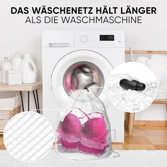 Bodenständig Wäschesack für Waschmaschine [das Original] 5er Set. Wäschenetz bh I Wäschenetz für Waschmaschine I Wäschebeutel set laundry bag I Wäschesack Schmutzwäsche Wäschenetz groß