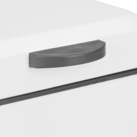 Relaxdays Kosmetikeimer Wandmontage, 3 l, Absenkautomatik, entnehmbarer Inneneimer, Bad Mülleimer, Edelstahl, weiß