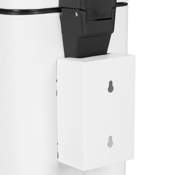 Relaxdays Kosmetikeimer Wandmontage, 3 l, Absenkautomatik, entnehmbarer Inneneimer, Bad Mülleimer, Edelstahl, weiß