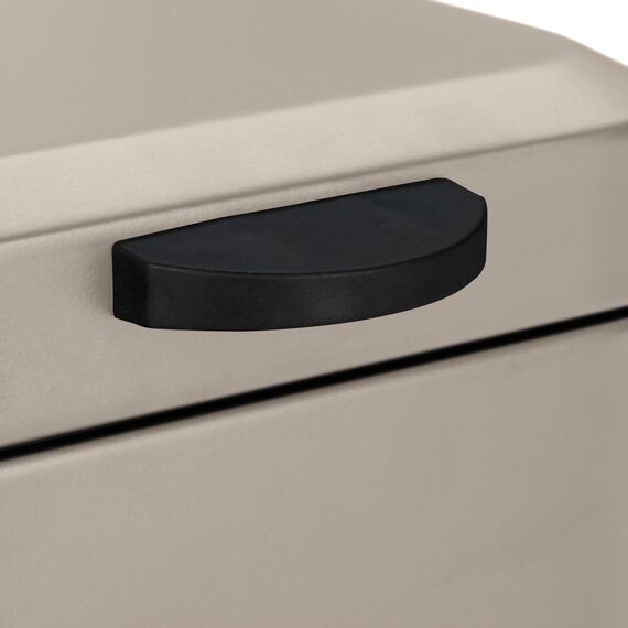 Relaxdays Kosmetikeimer Wandmontage, 3 l, Absenkautomatik, entnehmbarer Inneneimer, Bad Mülleimer, Edelstahl, beige