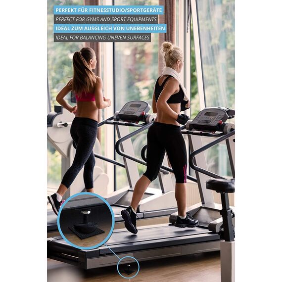 Waschmaschinen Antivibrationsmatte (8er Set) - 9x9x1cm - Anti Vibrationsdämpfer sicherer Stand für Trockner Möbel und Schränke - Lautsprecher Gummimatte - PREMIUM - Antirutschmatte - MADE IN GERMANY