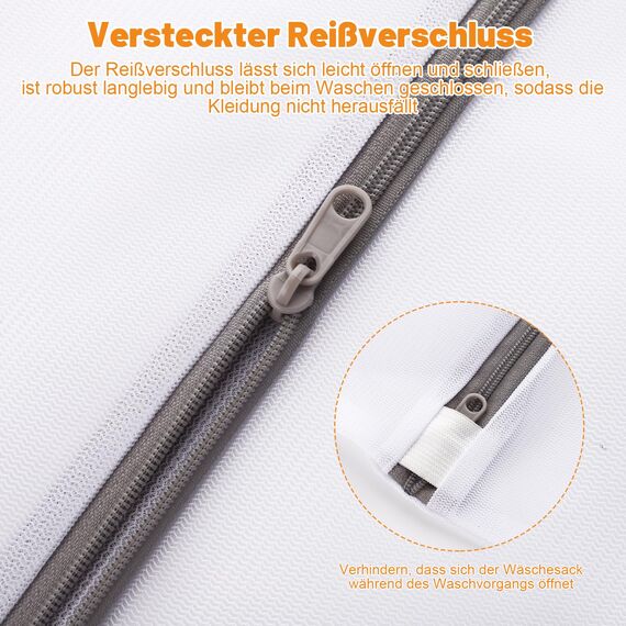 Dntorx 4 Stück Wäschenetz für Waschmaschine, 30 x 40 cm Wäschesack Waschmaschine Wäschebeutel Laundry Bag mit Reißverschluss für Hemden Unterwäsche Babykleidung