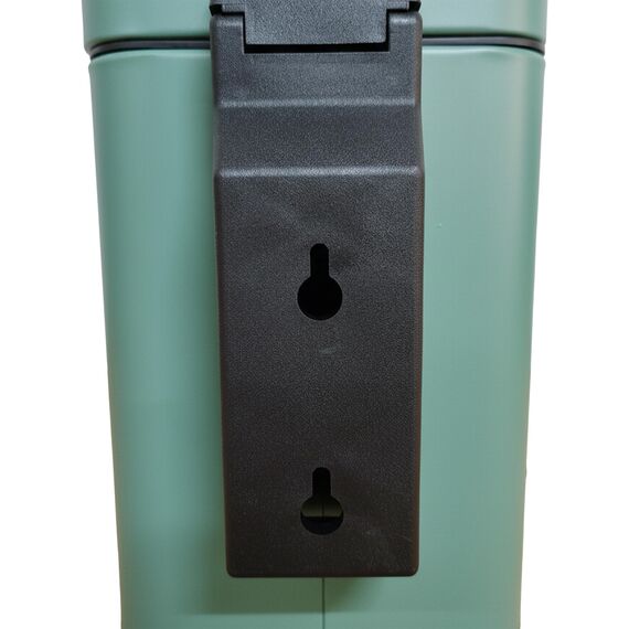 Relaxdays Kosmetikeimer Wandmontage, 3 l, Absenkautomatik, entnehmbarer Inneneimer, Bad Mülleimer, Edelstahl, dunkelgrün