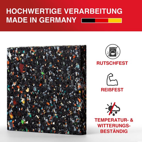 LouMaxx Antirutschmatte Waschmaschine 4er Set 9cm x 9cm - Gummimatte – 1 cm dicke und rutschfeste Antivibrationsmatte Made in Germany Waschmaschinen Unterlage auch für Trockner und andere Geräte