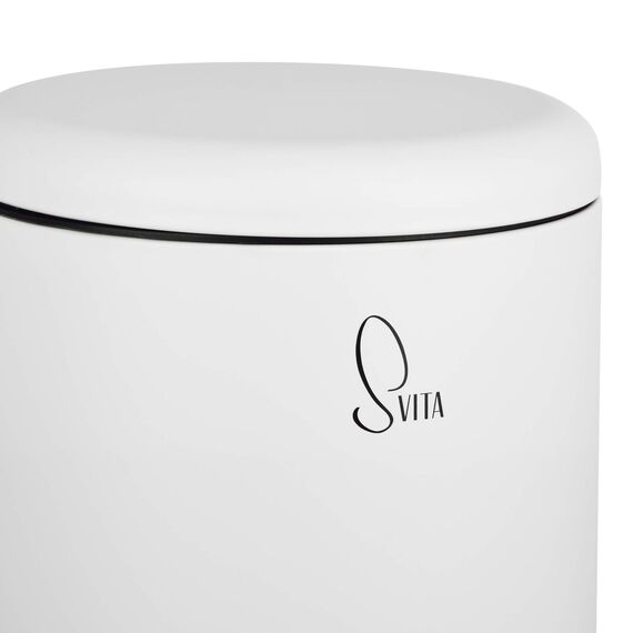 SVITA T20 Mülleimer Weiß Treteimer Abfalleimer 20 Liter inkl. Inneneimer rund Küchen-Hilfe
