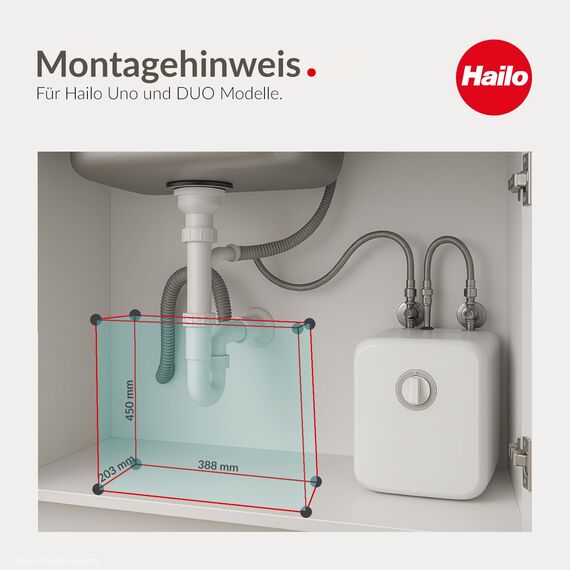 Hailo Abfallsammler 3416101 | Schwenkbarer Einbau-Mülleimer Duo 16 L | Poliertes Schwarzes Design | Für Schränke ab 45 cm Breite mit Drehtür | Platzsparend Einfache Montage | Hochwertige Verarbeitung