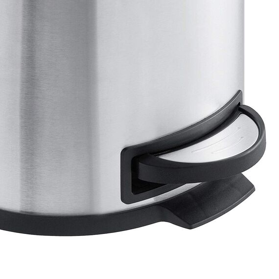 SVITA T30 Mülleimer Treteimer Abfalleimer 30 Liter inkl. Inneneimer rund Küchen-Hilfe Edelstahl Silber