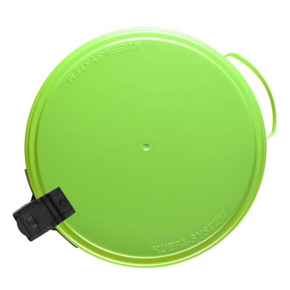 KUEFA VL 60l Müllsackständer, Mülleimer, Sammelbehälter mit Scharnierdeckel für den Gelben Sack, Pfandflaschen, Leergut (1, Hellgrün)