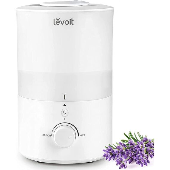 Levoit Luftbefeuchter Schlafzimmer, 25dB leise Humidifier, Top-Fill für Baby, mit Nachtlicht, bis 25H, Raumbefeuchter mit 360°Drehdüse für Kinderzimmer, Pflanzen, Auto Shut-off, 3 L, Warmweiß
