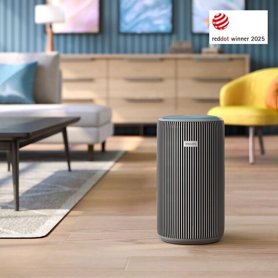 Philips PureProtect 3200 Serie: Intelligenter Luftreiniger, HEPA- und Aktivkohlefilter, CADR 500 m³/h für 130 m², besonders leise und energieeffizient, erfasst 99,97% Allergene (AC3210/12)