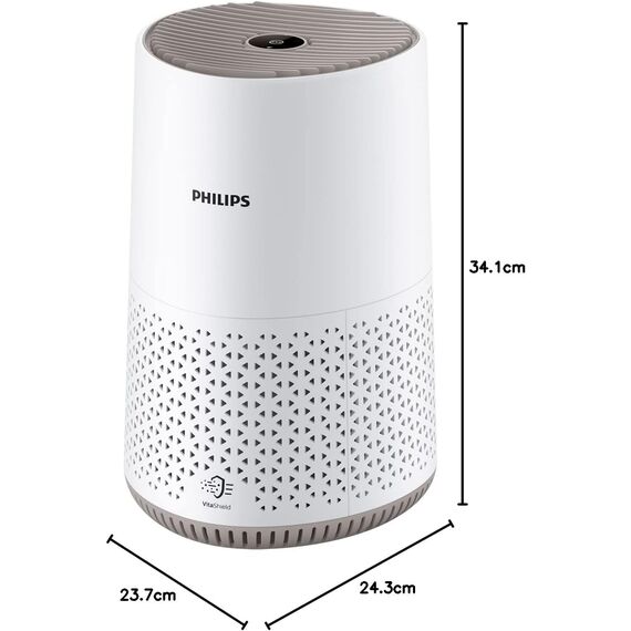 Philips Luftreiniger 600 Serie, Ultraleise und energieeffizient Für Allergiker, HEPA-Filter entfernt 99,97% der Schadstoffe, Für Räume bis zu 44m², App-gesteuert, Weiß (AC0650/10)