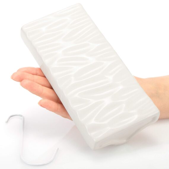 com-four® 3x Luftbefeuchter Heizung - Heizkörper Luftbefeuchter mit Wellenmuster - Heizung Wasserverdunster aus Keramik im modernen Design (weiß - Wellen)