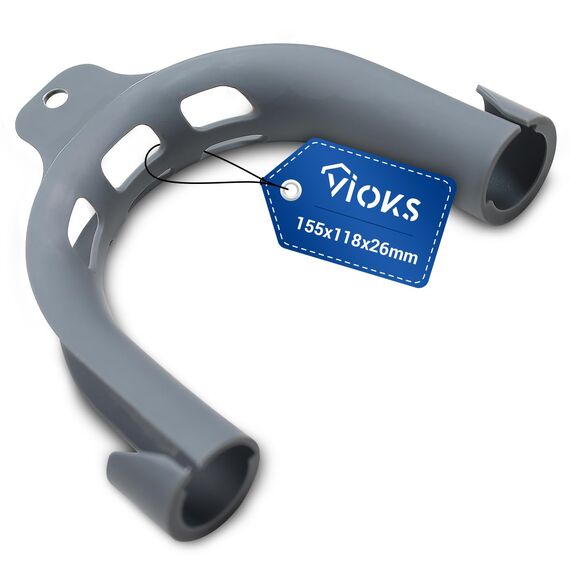 VIOKS Haltebogen Ablaufschlauch 180 Grad Bogen PVC - Halterung für Waschmaschine Ablaufschlauch & Schlauch Halterung für Geschirrspüler, Trockner