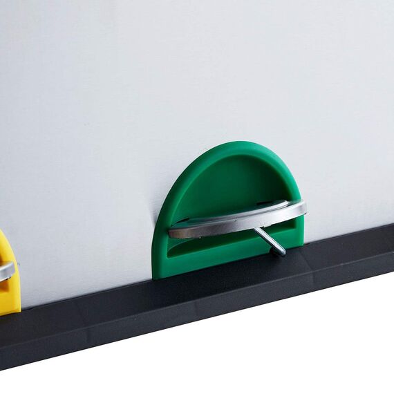 SVITA TC2Combo26 Edelstahl Küchen-Eimer 26Liter Silber 8L+18L kombiniert doppelt Abfalleimer 2er-Mülleimer Mülltrennung Treteimer