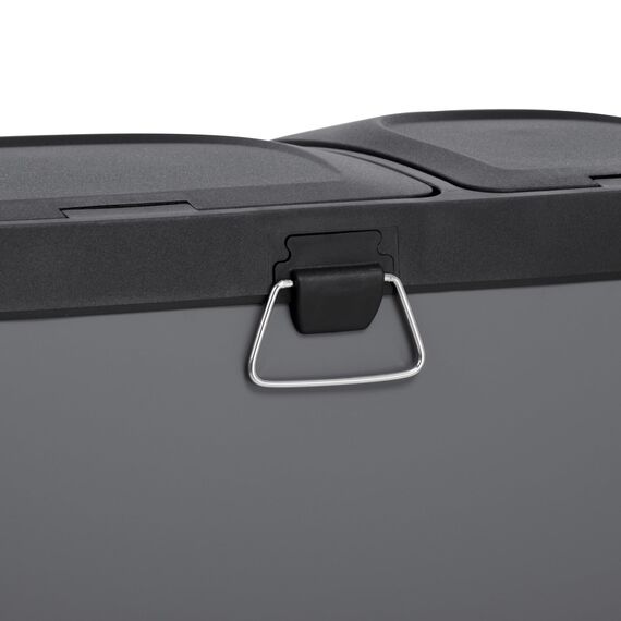 SVITA TC2Combo35 Mülleimer 35Liter Grau kombiniert 12L+23L doppelt Abfalleimer Küchen-Eimer 2er- Mülltrennung Treteimer