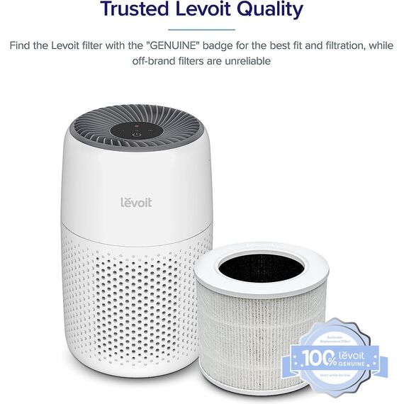 LEVOIT Core Mini Luftreiniger Ersatzfilter, 3-in-1, hocheffiziente Aktivkohle, Core Mini-RF, 1 Stück, Weiß