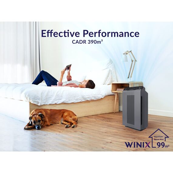 WINIX 5300-2 luftreiniger Allergiker, CADR 390m³/h, 99㎡, Air Purifier für Raucherzimmer gegen Allergien, Staub, Pollen, Tierhaare, Luftqualitätsanzeige, Auto Schlafmodus