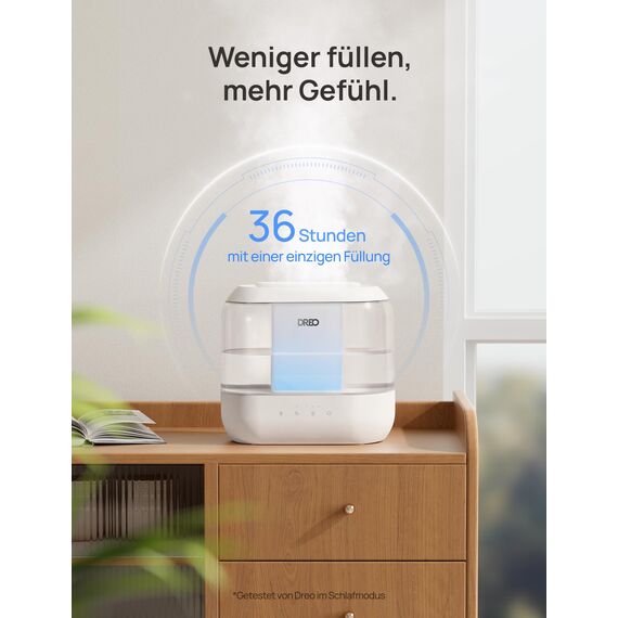 Dreo Luftbefeuchter für Schlafzimmer, Top Fill 4L Supersized Cool Mist Humidifier mit Öl-Diffusor und Nachtlicht, 36H Laufzeit, Leise Ultraschall-Luftbefeuchter für Baby-Kinderzimmer und Pflanzen