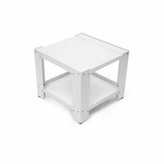Xavax Waschmaschinen Untergestell, 50cm Erhöhung, mit Ablage (60x60 cm Waschmaschinen-Unterschrank, stabiler Waschmaschinensockel als Unterbau auch für Trockner, Kühlschrank, Geräte bis 150kg) weiß