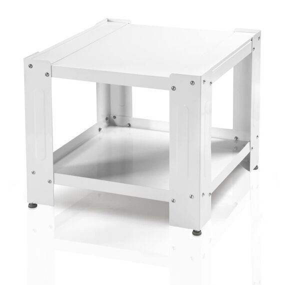 Xavax Waschmaschinen Untergestell, 50cm Erhöhung, mit Ablage (60x60 cm Waschmaschinen-Unterschrank, stabiler Waschmaschinensockel als Unterbau auch für Trockner, Kühlschrank, Geräte bis 150kg) weiß