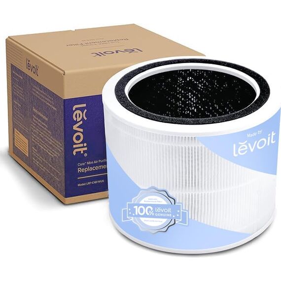 LEVOIT Luftfilter Ersatzfilter für Luftreiniger Core 200S, Echter HEPA-filter, hocheffizienter Aktivkohlefilter und Vorfilter, gegen Allergien Rauch Staub Pollen, Core 200S-RF