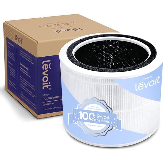 LEVOIT Luftfilter Ersatzfilter für Luftreiniger Core 200S, Echter HEPA-filter, hocheffizienter Aktivkohlefilter und Vorfilter, gegen Allergien Rauch Staub Pollen, Core 200S-RF