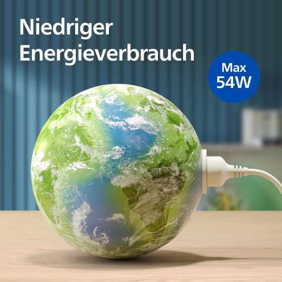 Philips Luftreiniger Serie 4200, HEPA NanoProtect - doppelter Aktivkohlefilter, CADR 600m³/h für 156m², besonders leise, intelligent und energieeffizient (AC4221/11)
