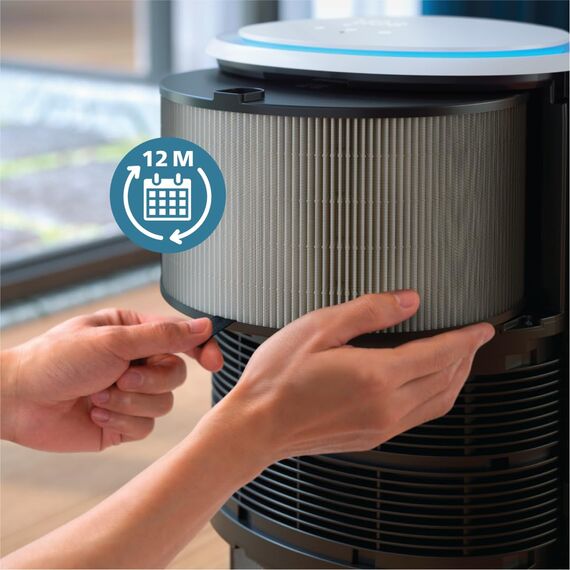 Philips Original-Ersatzfilter für Luftreiniger der Serie 3200 AC3210, AC3220 und AC3221, HEPA NanoProtect + Aktivkohle, 12 Monate Lebensdauer, Schwarz/Weiß (FY3200/30)