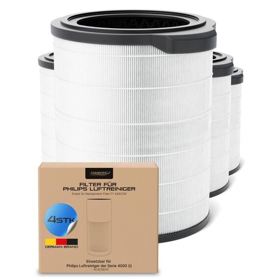 Comedes Kombi-Filter kompatibel mit Philips AC4236/10 Luftreiniger (Series 4000i), einsetzbar statt Philips FY4440/30 (4 Stück)