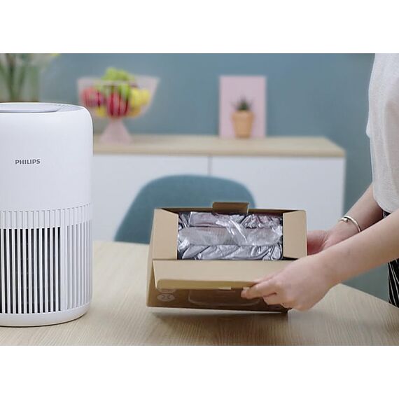 Philips Original-Ersatzfilter für Luftreiniger der Serien 800 & 900 AC0819, AC0820, AC0920, AC0921, HEPA NanoProtect, 12 Monate Lebensdauer, Schwarz/Weiß (FY0900/30)