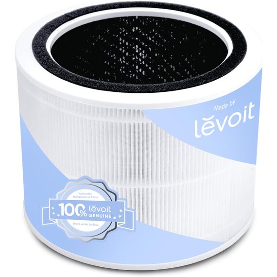 LEVOIT Luftfilter Ersatzfilter für Luftreiniger Core 200S, Echter HEPA-filter, hocheffizienter Aktivkohlefilter und Vorfilter, gegen Allergien Rauch Staub Pollen, Core 200S-RF