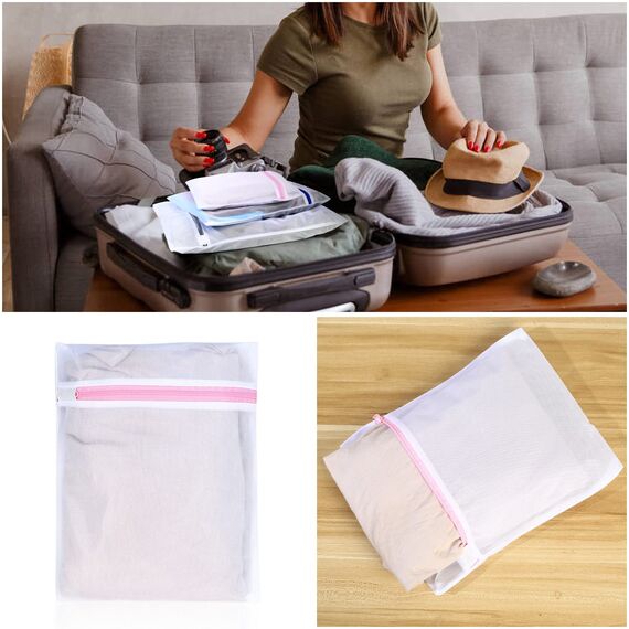 10 Stk Wäschenetz für Waschmaschine, Wäschesäcke, Wäschenetze Groß mit Reißverschluß, Wäschebeutel für Waschmaschine Blusen, BHs, Unterwäsche, Bettwäsche, Mäntel, Textilien, SML