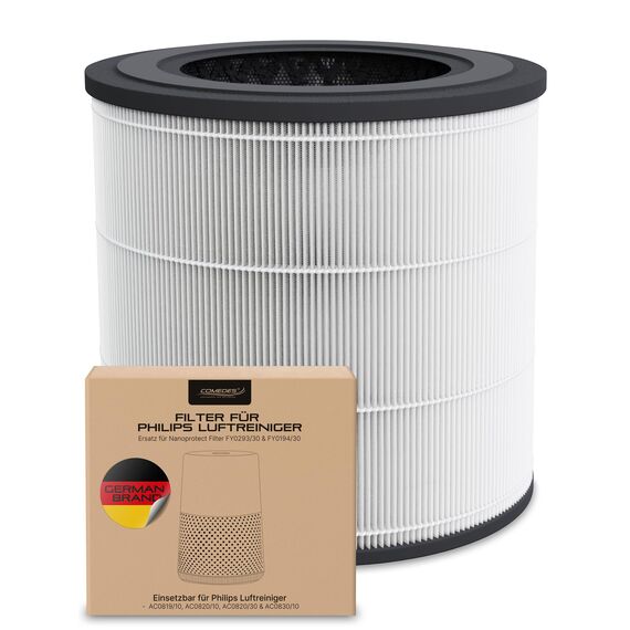 Comedes 3-in-1 Filter für Philips 800i Series Luftreiniger (AC810, AC0820 & AC0820), einsetzbar statt Philips FY0293/30 & FY0194/30 NanoProtect
